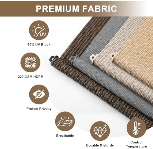 AOSKY Cordless Patio Roll Up Blinds - Image 4