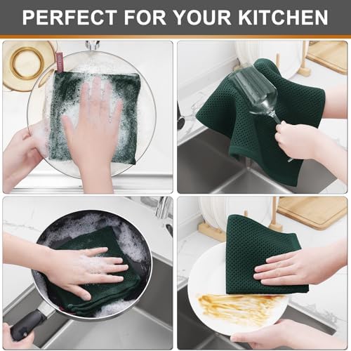 Kitinjoy Cotton Waffle 12-Pack Kitchen Towels - Image 4