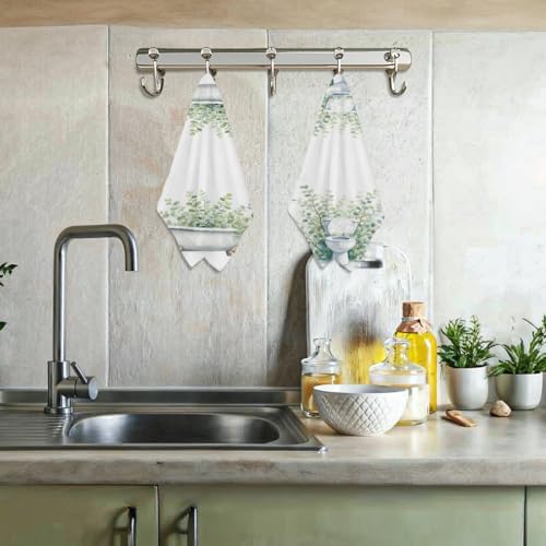 Lovdazzles 2 Pcs Funny Eucalyptus Kitchen Towels Decorative Tea Towel - Image 6