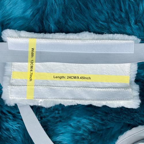 AOGELAN Fluffy Fuzzy Genuine Sheepskin Car Seat Belt Covers - Image 2