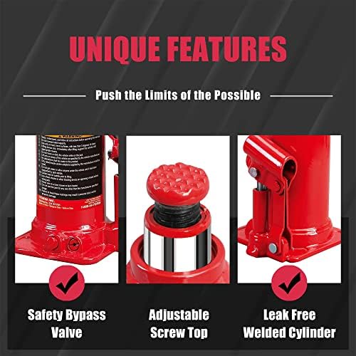 BIG RED 6 Ton Hydraulic Welded Bottle Jack - Image 3
