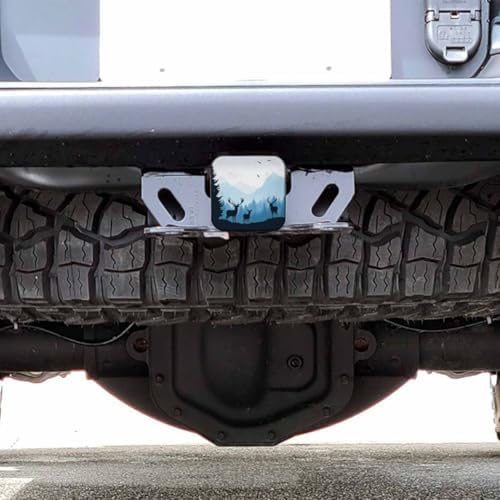 Deers Hitch Covers 2 Inch Foggy Forest Mountain Animals Deer Trailer Hitch - Image 6