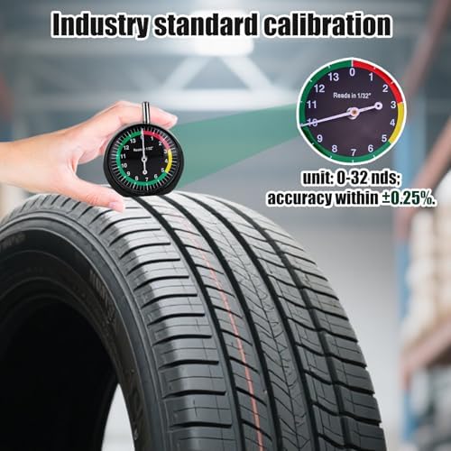 2pcs Tire Tread Depth Gauge, Professional Dial Type Tire Tread Depth Gauge - Image 6