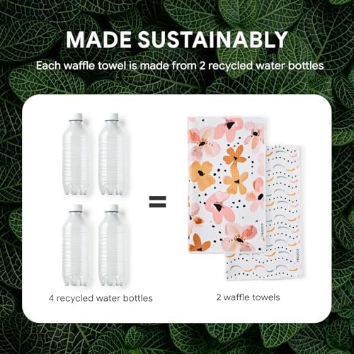 RECYCO Waffle Kitchen Towel Set of 2 - Image 5