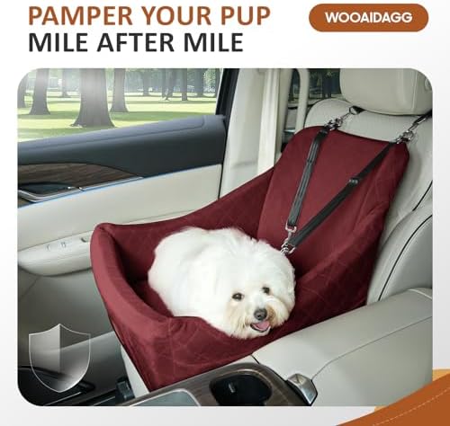 WOOAIDAGG Dog Car Seat for Medium Sized Dogs Up to 40lbs, Comfy Pet Travel Car - Image 4