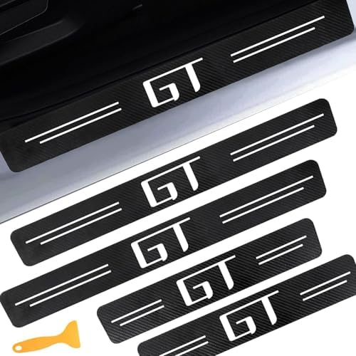 Door Sill Protectors for Kia Forte GT & Forte GT-Line 2021-2025, Carbon Fiber by CHIYLE