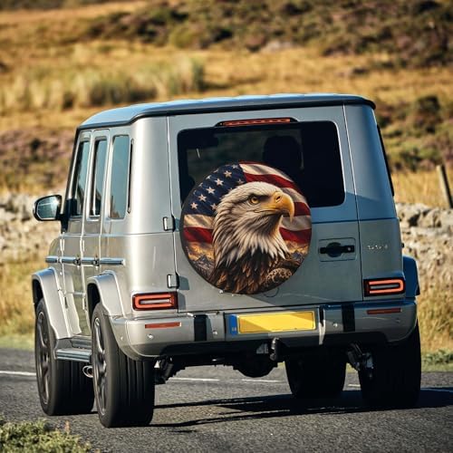 Bald Eagle Spare Tire Cover for SUVs RVs Trailers Campers Trucks, Universal - Image 2