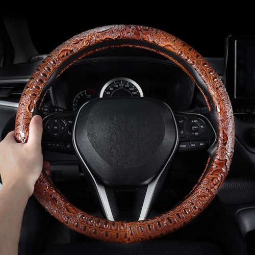 Leather Auto Car Steering Wheel Cover, Anti Slip Universal 15 Inch - Image 2