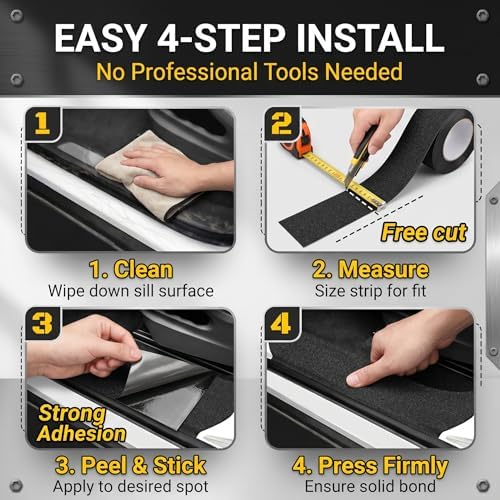 1 PC Car Door Sill Protector, 5 M Self-adhesive PEVA Anti-slip Entry Guard - Image 2
