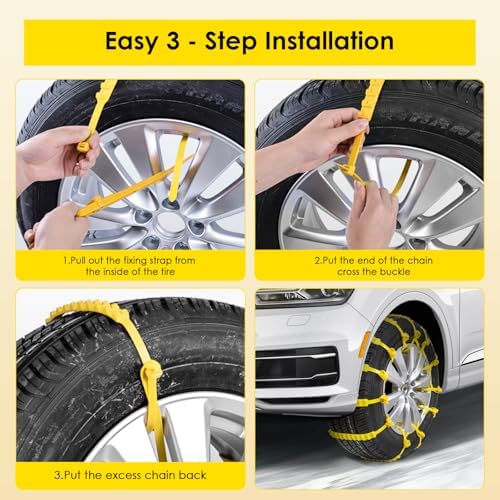 Qoosea Snow Chains 12 Pack Tire Chains - Image 3