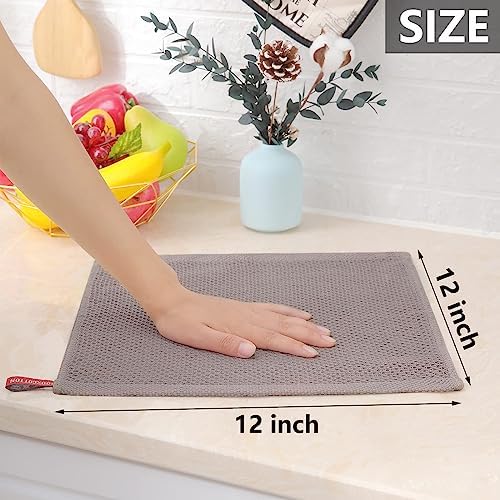 Homaxy 100% Cotton Waffle Weave Kitchen Dish Cloths 12-Pack - Image 5