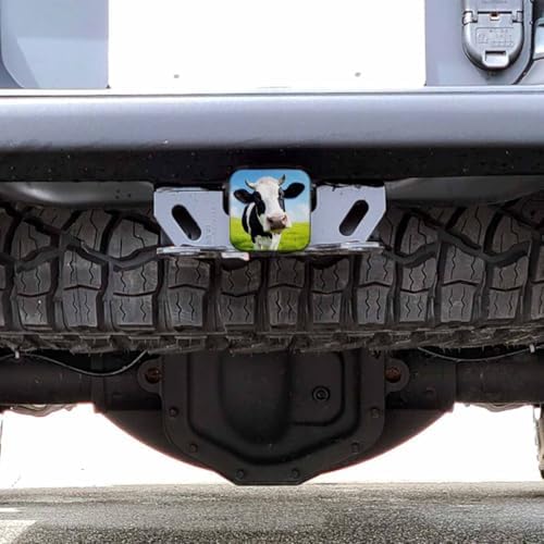 Cow Receiver Hitch Cover, Cute Farm Cattle Cow Milk Green Meadow Towing Hitch - Image 6