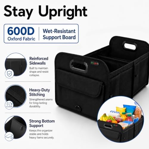 PAT SAM'S Car Trunk Organizer for SUV, Collapsible Storage Box - Image 3