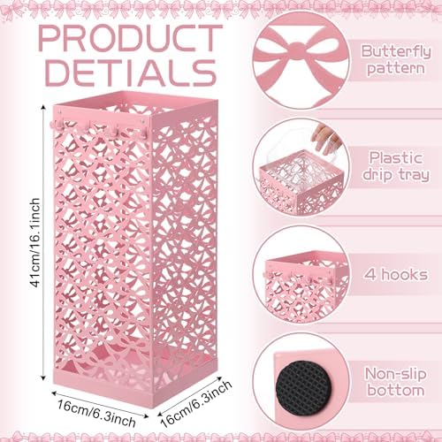Hicarer Pink Bow Umbrella Holder - Image 2