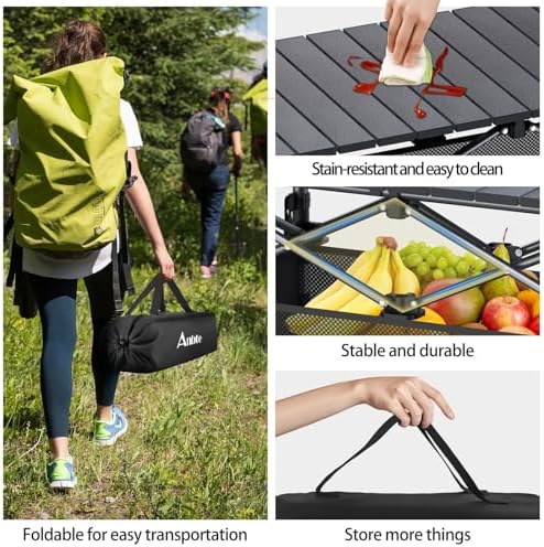 Anbte 3ft Aluminum Roll Top Folding Camping Table - Image 5