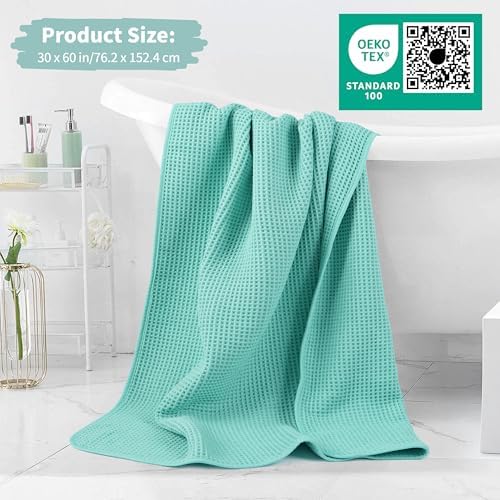 MICROFI New Microfiber Waffle Bath Towels, 2 Pieces, Fast Drying, Lint Free 430 - Image 5