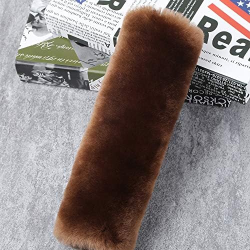 OGLAND 2 Pack Sheepskin Car Seat Belt Cover Pads | Wool Seatbelt Cushions - Image 4