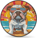 Spare Tire Cover for RV Trailer, Beach Ocean Dogs Puppy Waterproof Sun Leather by cfpolar