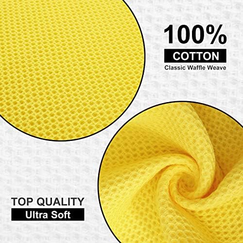 Kitinjoy 100% Cotton Waffle 6-Pack Kitchen Towels - Image 2