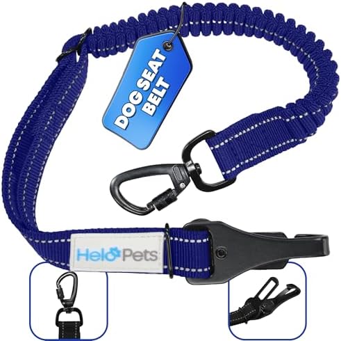 Dog Seat Belt for Car 3-in-1 Adjustable Safety Seatbelt for Dogs in Car – by HeloPets