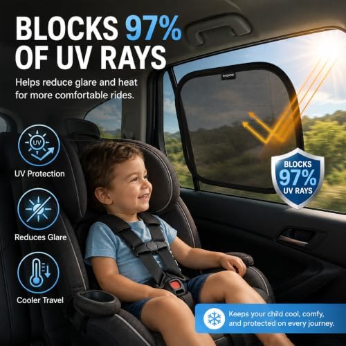 Enovoe Car Window Shades for Baby 2-Pack - Image 2