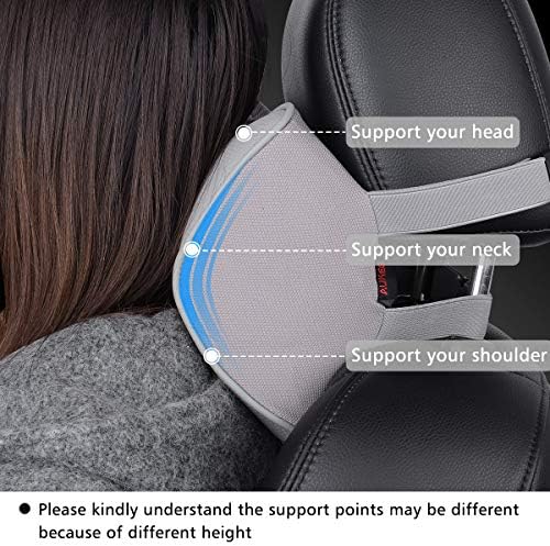 Aukee Memory Foam Car Neck Pillow Soft Leather Car Headrest - Image 2
