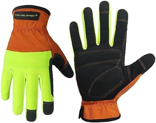 HANDLANDY Work Gloves for Men & Women, Utility Mechanic Working Gloves Touch by HANDLANDY