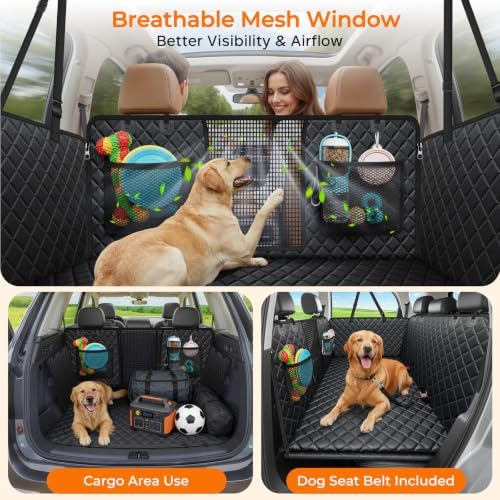 URPOWER Back Seat Extender for Dogs, Large Hard Bottom Dog Car Seat Cover - Image 5