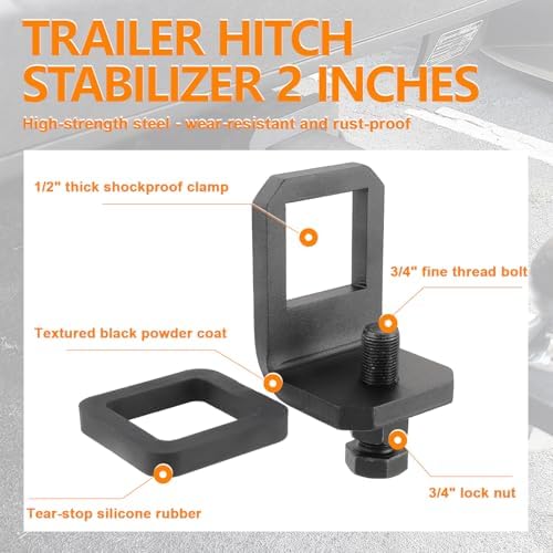 2" Trailer Anti Rattle Hitch Tightener, Heavy Duty Hitch - Image 3