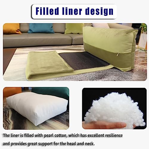 Velvet Recliner Headrest Pillow, Non-Slip Neck Support - Image 5