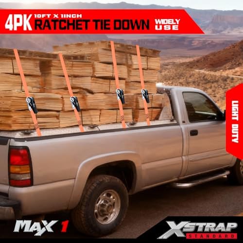 XSTRAP STANDARD 4-PK Ratchet Tie Down Straps - Image 6