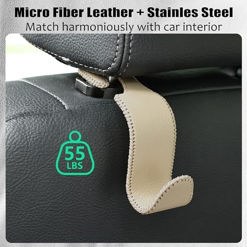 Car Seat Headrest Hook 55lb Heavy Duty Metal Hanger - Image 5