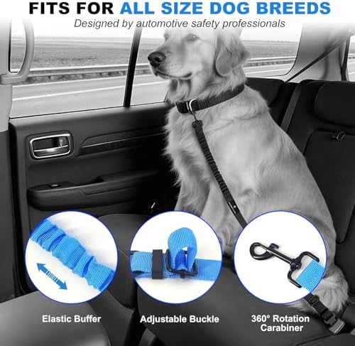 Dog Seat Belt Retractable Dog Leash Adjustable Dog Seatbelt - Image 5