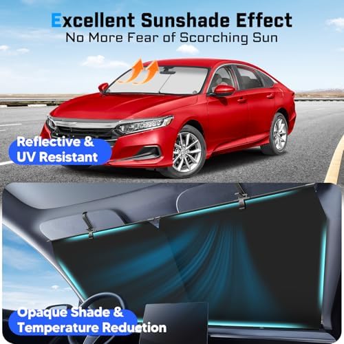 KUST Upgraded 2 Pack Retractable Automotive Sunshade Car Window Sunshades - Image 2