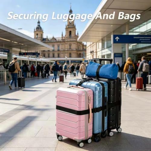 5 Packs Luggage Straps for Suitcases, Connect Up to 4 Suitcases ＆ Add a Bag - Image 6