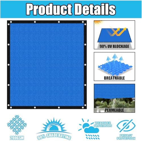 Amagenix 90% Pergola Shade Cover 4' X 20' Sun Shade Cloth - Image 3