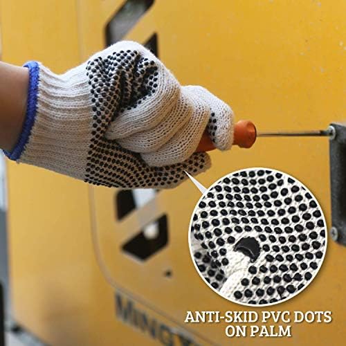 Evridwear Cotton Polyester String Knit Shell Safety Protection Work Gloves - Image 4