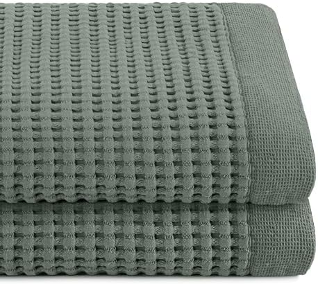 GILDEN TREE Waffle Towels for Bathroom Luxury 100% Cotton Bath Towels, Quick by GildenTree