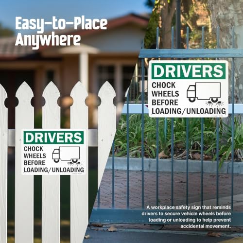 SmartSign "Drivers Chock Wheels Before Loading/Unloading" Sign | 10" x 14" - Image 6