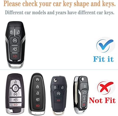Kirsnda for Ford Key fob Cover, Texture Protective Case - Image 2