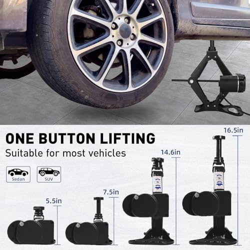 EFFIROSO Premium 10 in 1 Electric Scissor Jack Enhanced Safety 3 Ton Car Jack - Image 3