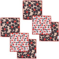Ritz 6-Piece Flowers & Moons Microfiber Dish Cloth Set – Retro Mid-Century by RITZ