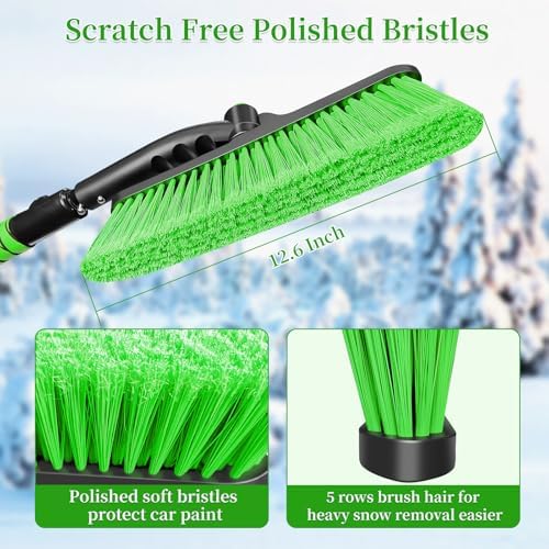 HEEYA 51 Inch Long Scraper Snow Brush - Image 4