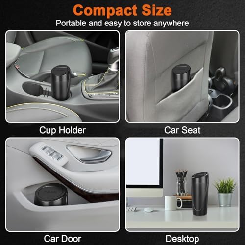 Car Trash Can, Leakproof Mini Car Garbage Can Cup Holder - Image 2