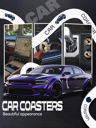 WOCOCN Car Coasters, Cup Holder Coasters - Image 4
