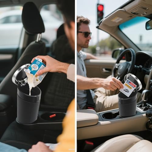 Car Trash Can with Lid, 1 Pack, 90 Trash Bags - Image 6