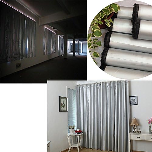 Blackout Drapery Shade Fabric Black and Silver 100 Percent Shading Light - Image 5