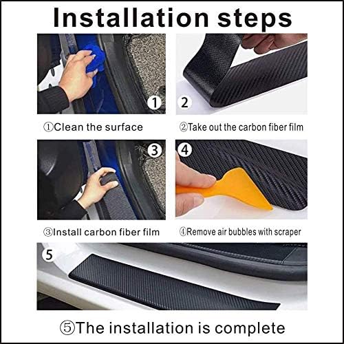 MAXDOOL 4Pcs Car Door Sill Protector Reflective 4D Silverado Off Road - Image 6