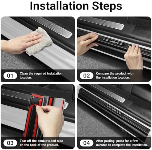 4PCS Door Sill Protector for 2019-2026 Dodge RAM 1500 Door Sill Guard Replace - Image 6