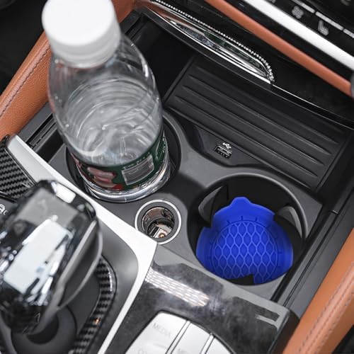 Zpana 4PCS 3.15 Inch Car Cup Holder Coasters Silicone Non-Slip Blue - Image 4